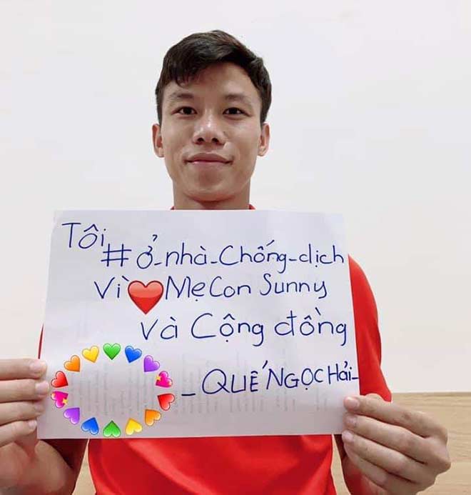 Quế Ngọc Hải kêu gọi “ở nhà chống dịch Covid-19” như Beckham